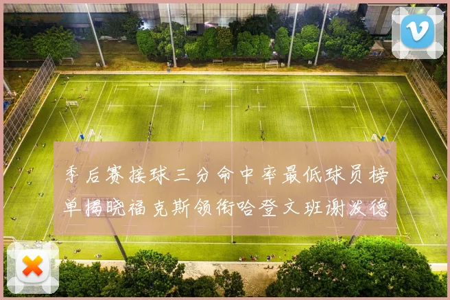 季后赛接球三分命中率最低球员榜单揭晓福克斯领衔哈登文班谢泼德紧随其后